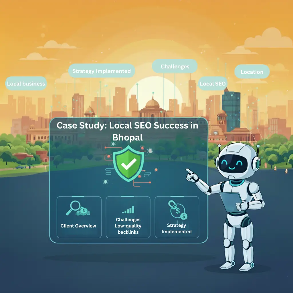 Case Study Local SEO Success in Bhopal illustration.
